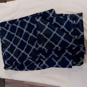 Beautiful navy blue and white curtains 2(48x84) ready for something new.